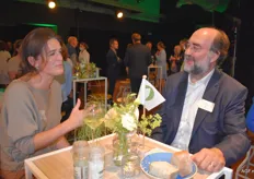 Inge Claeys van DSM Nutritional Products en Marc De Loose van ILVO