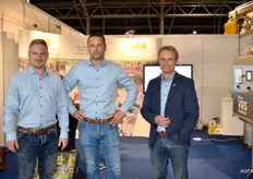 Sorma Benelux met het vaste beursteam: Vincent Corsel, Romke van Velden en Evert-Jan Wassing, Sorma maakt sorteermachines, verpakkingsmachines en verpakkingen voor de AGF sector