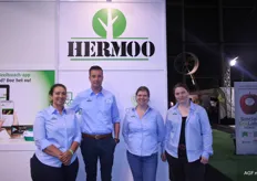 Anke Van Meenen, Roel Jacobs, Nele Eevers en Annemie Maas van leverancier van gewasbeschermingsmiddelen Hermoo.